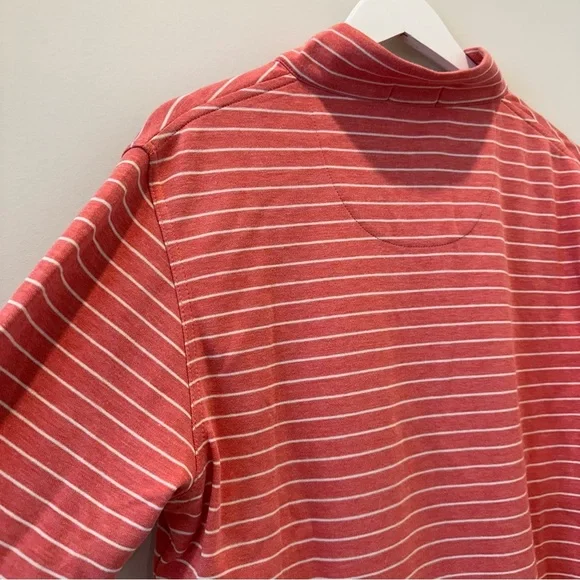 Peter Millar Red White Striped Stripe Quarter Zip QZip Quarterzip Jacket Sweater - Picture 7 of 7